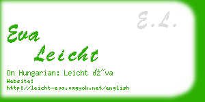 eva leicht business card